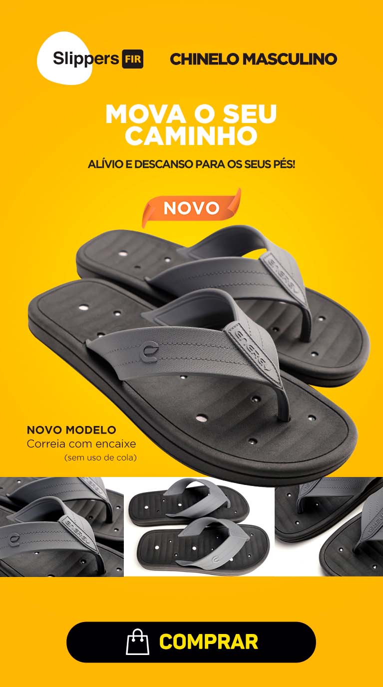 chinelo cinza